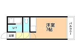 シャトー414 ワンルームの間取図画像