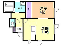 アクアステラ 1LDKの間取図画像