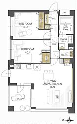 間取図画像 2LDK