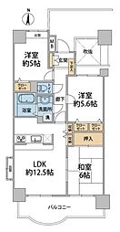 金沢神田ダイカンプラザスポーツメント 3LDKの間取図画像