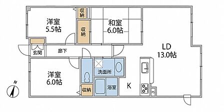 3LDK 間取り