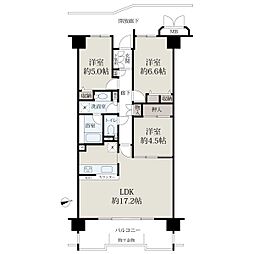 パークハウス竜王公園フォレストコート 3LDKの間取り