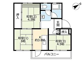 UR鈴蘭台第一 0013-0405 ｜ 兵庫県神戸市北区北五葉7丁目（賃貸マンション1LDK・4階・45.81㎡） その2