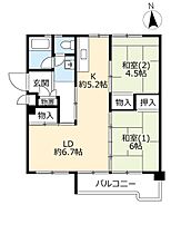 UR花山東 0013-0404 ｜ 兵庫県神戸市北区花山東町（賃貸マンション2LDK・4階・53.17㎡） その2