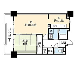 UR都市機構酉島リバーサイドヒルなぎさ街20号棟 1LDKの間取図画像