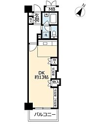 UR都市機構リバーサイドさぎす1号棟 1DKの間取図画像