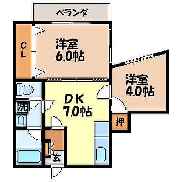 プライムステージ 312｜長崎県長崎市花丘町(賃貸マンション2DK・3階・43.75㎡)の写真 その2