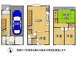 大阪市城東区中浜2丁目　中古一戸建て 4LDKの間取り