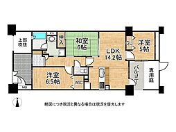 ローレルコート城北公園通り3番館 3LDKの間取図画像