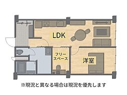 高倉第一コーポA棟 1SLDKの間取図画像