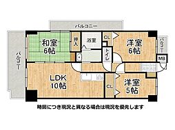 サーパス大東泉町 3LDKの間取図画像