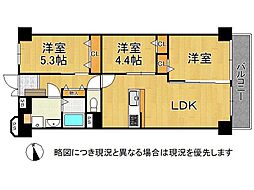 シャルム京橋 3LDKの間取図画像