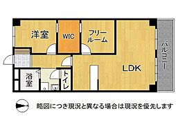 蒲生コーポ 2LDKの間取図画像