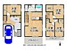 間取り：南向きバルコニーで明るい住まい。収納充実の4LDKでお部屋をすっきり使用できます。