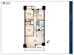 藤和シティホームズ板橋ADVANTIA 3LDKの間取図画像