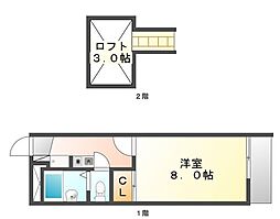 JR山陽新幹線 新尾道駅 3.1kmの賃貸アパート 1階1Kの間取り
