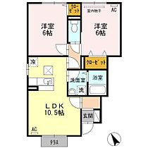 広島県福山市水呑町三新田１丁目（賃貸アパート2LDK・1階・51.15㎡） その2