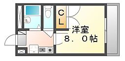 JR山陽本線 東福山駅 3.5kmの賃貸アパート 1階1Kの間取り