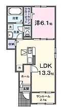 岡山県井原市西江原町（賃貸アパート1LDK・1階・50.01㎡） その2