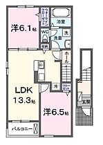 岡山県井原市西江原町（賃貸アパート2LDK・2階・59.58㎡） その2