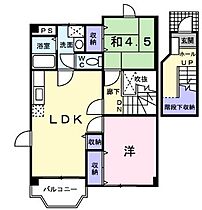 広島県福山市神辺町字十九軒屋（賃貸アパート2LDK・2階・58.12㎡） その2