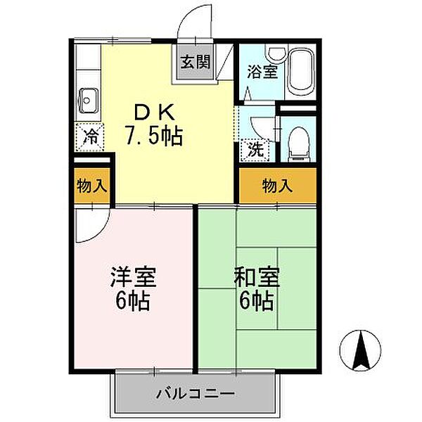 広島県尾道市高須町(賃貸アパート2DK・2階・40.03㎡)の写真 その3