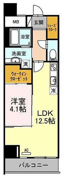 広島県福山市野上町１丁目(賃貸マンション1LDK・1階・46.33㎡)の写真 その3