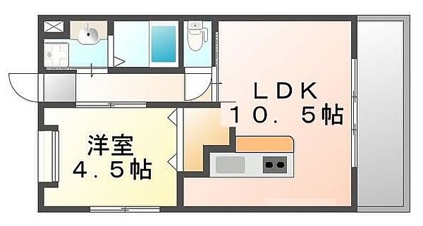 広島県福山市西町１丁目(賃貸マンション1LDK・10階・36.00㎡)の写真 その4