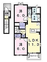 広島県福山市神辺町字上御領（賃貸アパート2LDK・2階・58.21㎡） その2