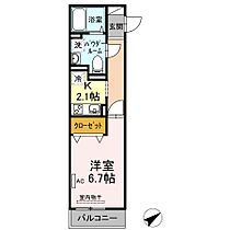 広島県福山市沖野上町１丁目（賃貸アパート1K・3階・27.84㎡） その2