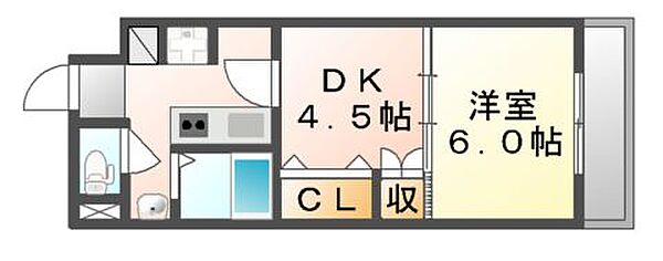 広島県福山市神辺町大字川南(賃貸アパート1DK・3階・32.00㎡)の写真 その3
