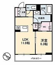 広島県福山市沖野上町１丁目（賃貸マンション1LDK・2階・47.83㎡） その2