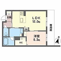 広島県福山市野上町１丁目（賃貸マンション1LDK・1階・46.43㎡） その2