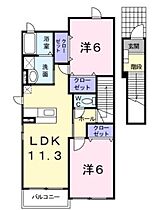 広島県福山市瀬戸町大字長和（賃貸アパート2LDK・2階・58.48㎡） その2