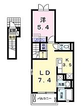 広島県福山市新涯町２丁目（賃貸アパート1LDK・2階・41.27㎡） その1