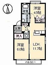 広島県福山市駅家町大字倉光（賃貸アパート2LDK・2階・53.26㎡） その2