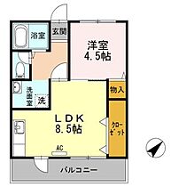 広島県福山市柳津町２丁目（賃貸アパート1LDK・2階・39.03㎡） その1