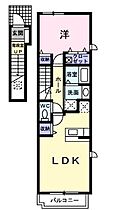 岡山県井原市下出部町（賃貸アパート1LDK・2階・42.80㎡） その2