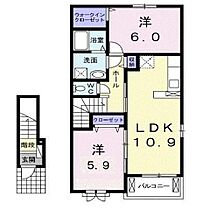 広島県福山市神辺町大字川南（賃貸アパート2LDK・2階・57.19㎡） その2