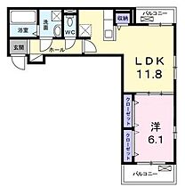 広島県福山市本庄町中２丁目（賃貸アパート1LDK・1階・45.80㎡） その2