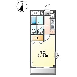 ノビオス 2階1Kの間取り