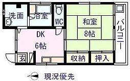JR山陽本線 尾道駅 徒歩22分の賃貸アパート 1階1Kの間取り