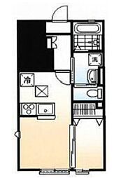 JR山陽本線 東福山駅 5.1kmの賃貸アパート 1階1LDKの間取り