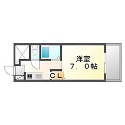 JR山陽本線 東福山駅 徒歩15分の賃貸マンション 5階1Kの間取り