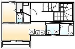 JR山陽本線 福山駅 徒歩28分の賃貸アパート 3階1LDKの間取り