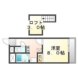 井原鉄道 湯野駅 徒歩5分の賃貸アパート 1階1Kの間取り