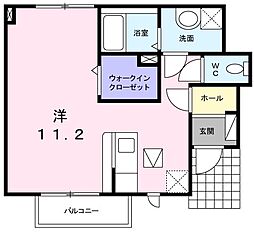 JR山陽本線 大門駅 徒歩3分の賃貸アパート 1階1Kの間取り