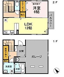 JR山陽本線 福山駅 3.3kmの賃貸アパート 1階1LDKの間取り