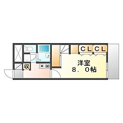 レオパレスメゾン・ジュ・クール 1Kの間取図画像