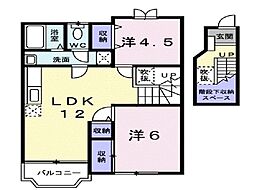 ヴィラ.ボナール 2LDKの間取図画像